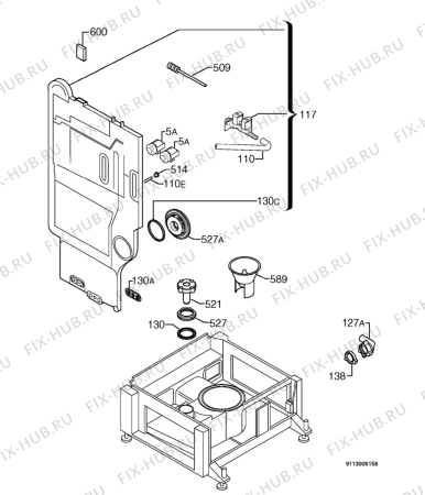 Взрыв-схема посудомоечной машины Privileg 715367_10196 - Схема узла Water softener 066